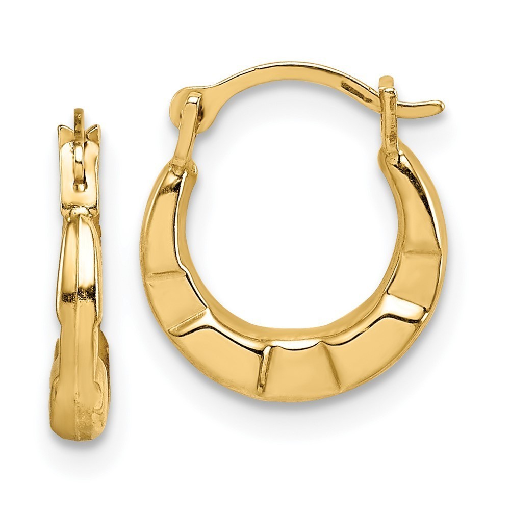 14k Yellow Gold Madi K Children's Kids Girls Jewelry Hoop Earrings